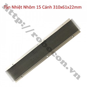 TNQ14 Tản Nhiệt Nhôm 15 cánh 310x61x22mm