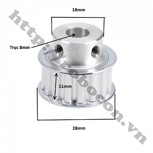 PKK1004 Pulley Bánh Răng Nhôm 3M25 25 ...
