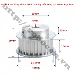 PKK984 Pulley Bánh Răng Nhôm 5M25 25 ...