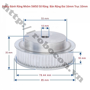 PKK982 Pulley Bánh Răng Nhôm 5M50 50 ...
