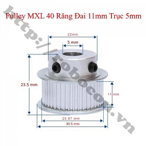 PKK1007 Pulley Bánh Răng Nhôm MXL40 40 ...