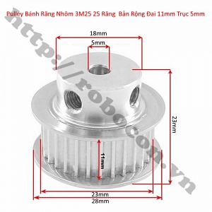 PKK986 Pulley Bánh Răng Nhôm 3M25 25 ...
