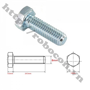  PKK1016 Bu Lông Lục Giác Ngoài Cường Độ Cao M8 ...