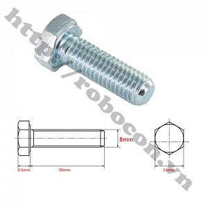  PKK1017 Bu Lông Lục Giác Ngoài Cường Độ Cao M8 ...