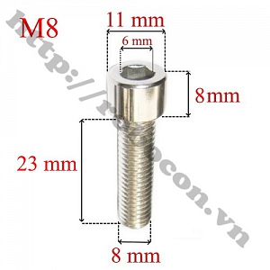  PKK1013 Bu Lông Lục Giác Chìm M8 31MM Đầu Trụ ...