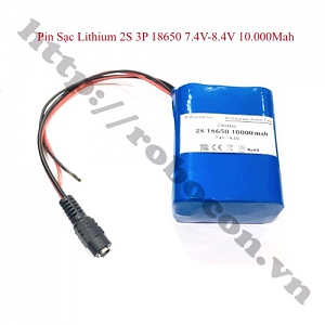 CBM161 PIN SẠC LITHIUM 2S 3P 18650 7.4V-8.4V 10.000MAH