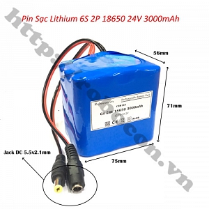  CBM164 Pin Sạc Lithium 6S 2P 18650 24V 3000mAh 