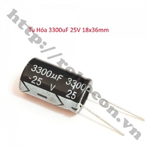 TD158 Tụ Hóa 3300uF  25V 18x36mm