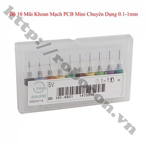 PKK1171 Bộ 10 Mũi Khoan CNC 0.1-1mm ...