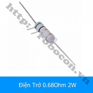  DT302 ĐIỆN TRỞ CẮM 0.68 Ohm 0.68R 2W  