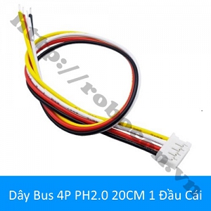  CO281 Dây Bus 4P PH2.0 20CM 1 Đầu Cái 