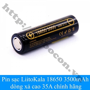  PPKP288 Pin sạc LiitoKala 18650 3500mAh dòng xả cao 35A ...