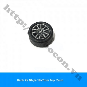  LKRB128 Bánh Xe Nhựa 182A 18x7mm Trục 2mm  