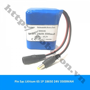 CBM181 PIN SẠC LITHIUM 6S 1P 18650 24V 3500MAH