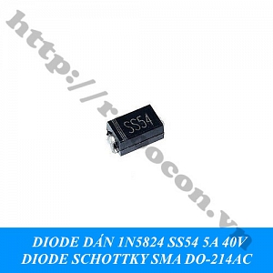  DO69 Diode Dán 1N5824 SS54 5A 40V Diode Schottky SMA ...