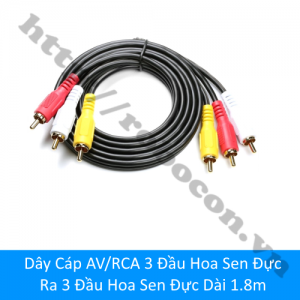 PKAT114 Dây Cáp AV/RCA 3 Đầu Hoa ...