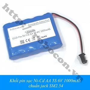 CBM188 Khối pin sạc Ni-Cd AA 5S 6V 1500mAh chuẩn ...