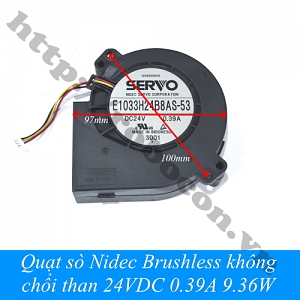  PKK1272 Quạt sò Nidec Brushless không chổi than 24VDC 0.39A ...