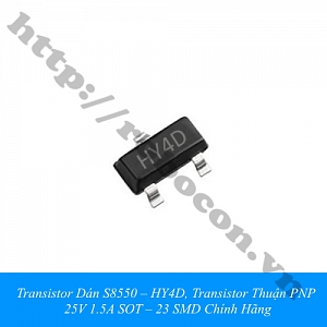  TR86 Transistor Dán S8550 – HY4D, Transistor Thuận PNP 25V ...