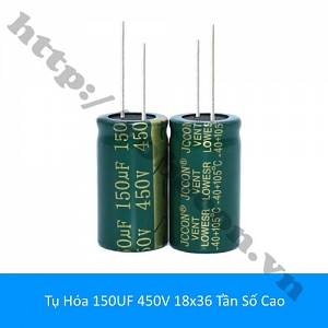 TD170 Tụ Hóa 150UF 450V 18x36 Tần ...