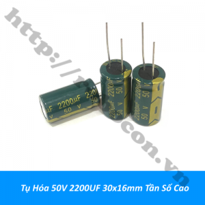  TD175 Tụ Hóa 50V 2200UF 30x16mm Tần Số Cao 