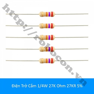 DT373 Điện Trở Cắm 1/4W 27K Ohm ...