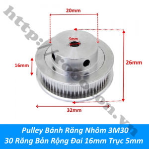 PKK1328 Pulley Bánh Răng Nhôm 3M30 30 ...
