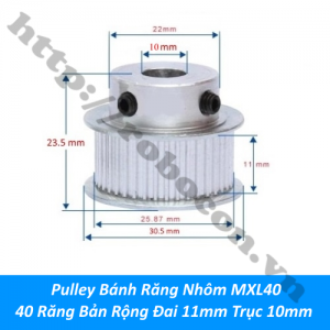 PKK1326 Pulley Bánh Răng Nhôm MXL40 40 ...