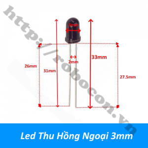  LED184 Led Thu Hồng Ngoại 3mm    