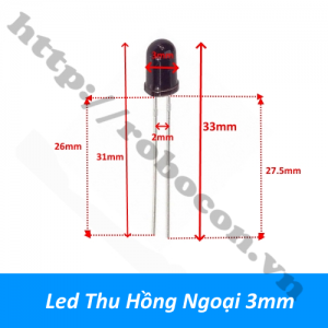  LED184 Led Thu Hồng Ngoại 3mm 