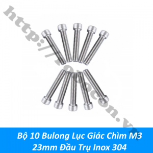 PKK1349 Bộ 10 Bulong Lục Giác Chìm ...
