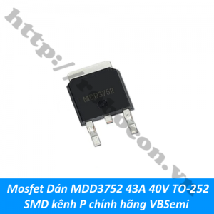  MO34 Mosfet Dán MDD3752 43A 40V TO-252 SMD kênh P ...