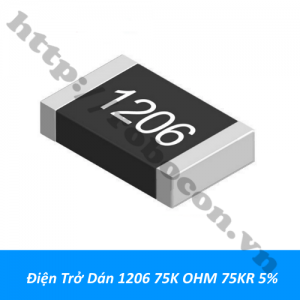  DT390 Điện Trở Dán 1206 75K OHM 75KR 5% 