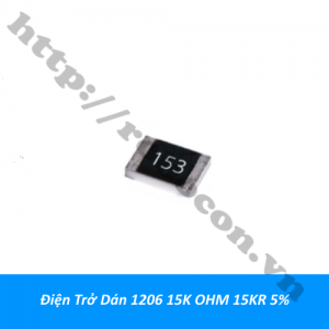  DT386 Điện Trở Dán 1206 15K OHM 15KR 5% 
