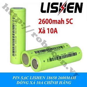 PPKP266 Pin Sạc Lishen 18650 2600mAh Dòng ...