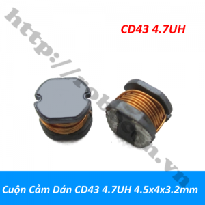 CCL119 Cuộn Cảm Dán CD43 4.7UH 4R7 ...