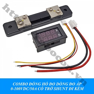  CBM67 Combo Đồng Hồ Đo Dòng Đo Áp 0-100VDC/50A Có ...