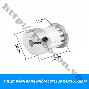  PKK347 Pulley Bánh Răng Nhôm 10XL8 10 Răng-XL-8mm  