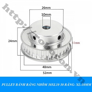 PKK524 Pulley Bánh Răng Nhôm 30XL10 30 ...