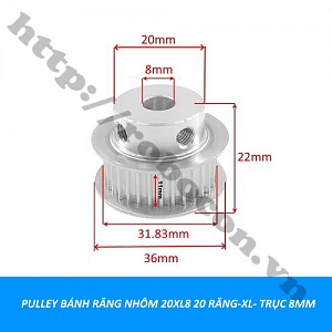 PKK336 Pulley Bánh Răng Nhôm 20XL8 20 ...