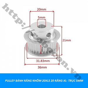 PKK246 Pulley Bánh Răng Nhôm 20XL5 20 ...