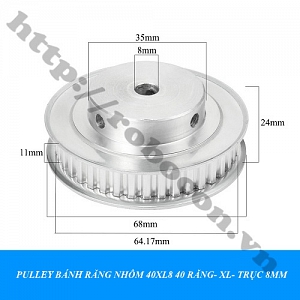  PKK526 Pulley Bánh Răng Nhôm 40XL8 40 ...