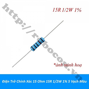 DT401 Điện Trở Chính Xác 15 Ohm 15R 1/2W 1% ...