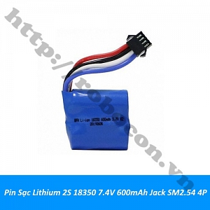  PPKP333 Pin Sạc Lithium 2S 18350 7.4V 600mAh Jack SM2.54 ...