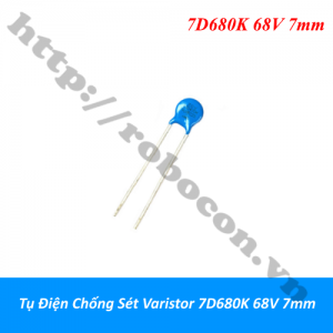  TD206 Tụ Điện Chống Sét Varistor 7D680K 68V 7mm 