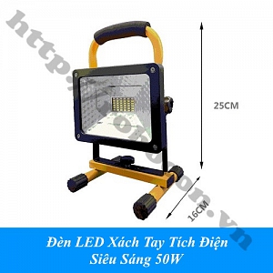 LED192 Đèn LED Xách Tay Tích Điện Siêu Sáng 50W