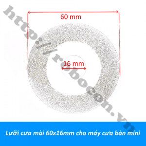 PKK1482 Lưỡi cưa mài 60x16mm cho máy cưa bàn mini