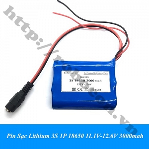 CBM195 Pin Sạc Lithium 3S 1P 18650 11.1V-12.6V 3000mah