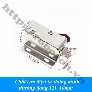 PKK1239 Chốt cửa điện từ thông minh thường đóng 12V ...