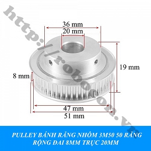 PKK1550 PULLEY BÁNH RĂNG NHÔM 3M50 50 ...